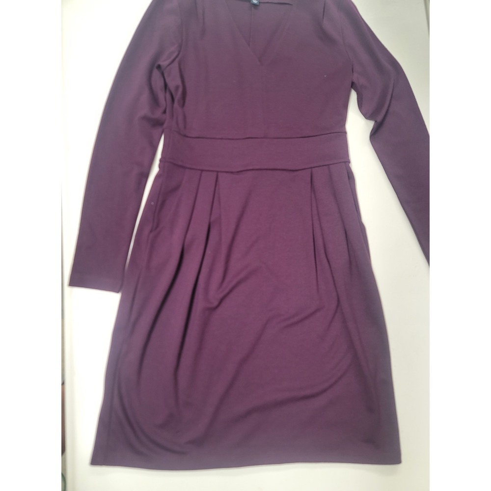Lands End Purple Dress XS 2-4 Long Sleeve Career Work‎ Casual Elegant